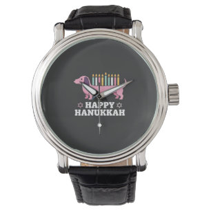 Happy Hanukkah Dachshund Dog Watch