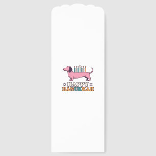 Happy Hanukkah Dachshund Menorah Dog Shirt Design_ Bookmarks