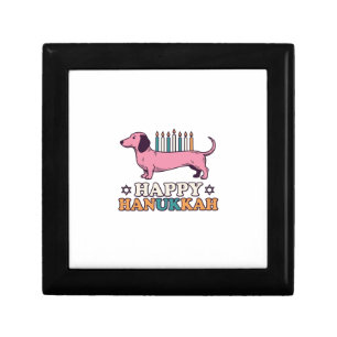 Happy Hanukkah Dachshund Menorah Dog Shirt Design_ Gift Box