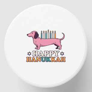 Happy Hanukkah Dachshund Menorah Dog Shirt Design_ Mini Candle Favors