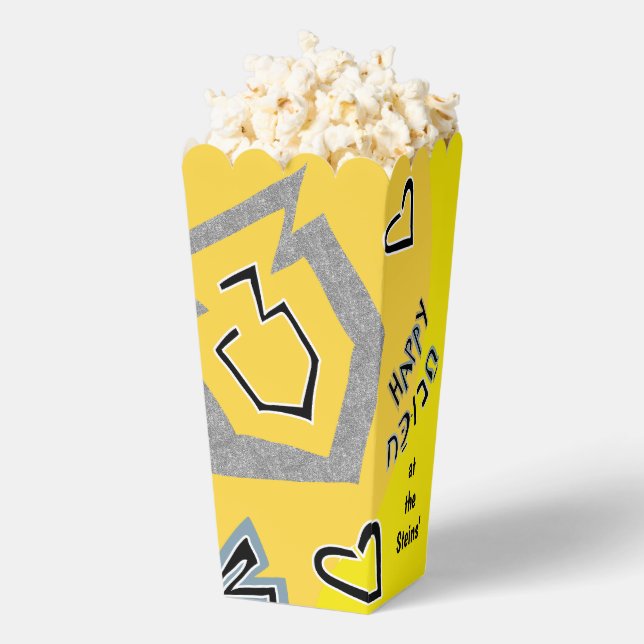 Happy Hanukkah Dancing Dreidels Favor Boxes (Popped)