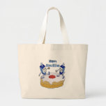Happy Hanukkah Dancing Dreidels Jelly Doughnut Large Tote Bag<br><div class="desc">You are viewing The Lee Hiller Design Collection. Apparel,  Gifts & Collectibles Lee Hiller Photography or Digital Art Collection. You can view her Nature photography at http://HikeOurPlanet.com/ and follow her hiking blog within Hot Springs National Park.</div>