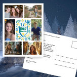 HAPPY HANUKKAH Doodle CUSTOM 6 PHOTO Holiday Postcard<br><div class="desc">Hope you like this holiday design. Click "personalize" to edit and add your own photos and text to the front and back. Check my shop for more matching items like stickers, mugs, towels, wrapping paper as well as other holiday patterns. Thanks for shopping with me! if you'd like something custom...</div>