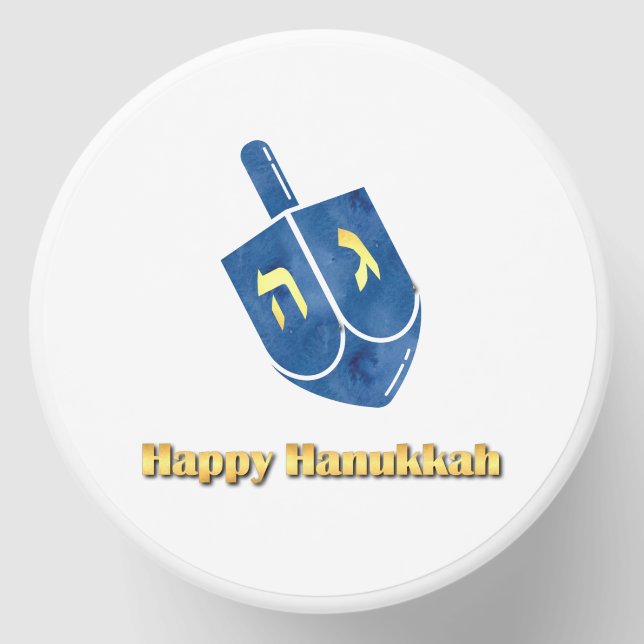 Happy Hanukkah Dreidel Mini Candle Favors (Front)