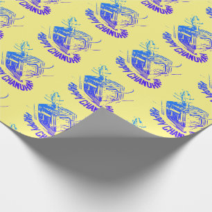 Happy Hanukkah dreidel Wrapping Paper