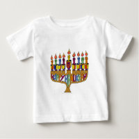 Happy Hanukkah Dreidels Menorah