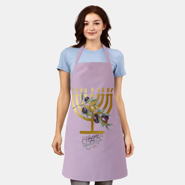Happy Hanukkah Entertaining Apron (Worn)