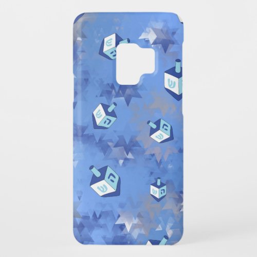 Happy Hanukkah Falling Star and Dreidels Case_Mate Samsung Galaxy S9 Case