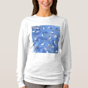 Happy Hanukkah Falling Star and Dreidels T-Shirt