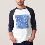 Happy Hanukkah Falling Stars and Dreidels T-Shirt<br><div class="desc">You are viewing The Lee Hiller Design Collection. Apparel,  Gifts & Collectibles Lee Hiller Photography or Digital Art Collection. You can view her Nature photography at http://HikeOurPlanet.com/ and follow her hiking blog within Hot Springs National Park.</div>