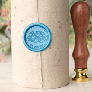 "Happy Hanukkah" Fancy Script Personalized  Wax Seal Stamp