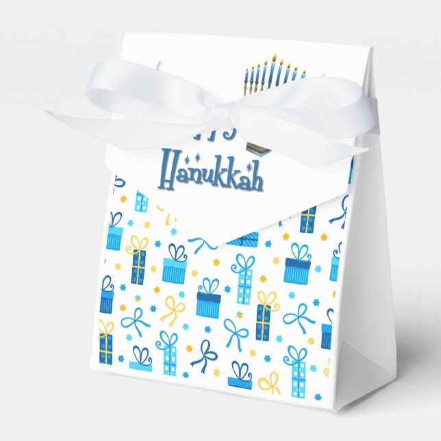 Happy Hanukkah Favor Box (Front Side)