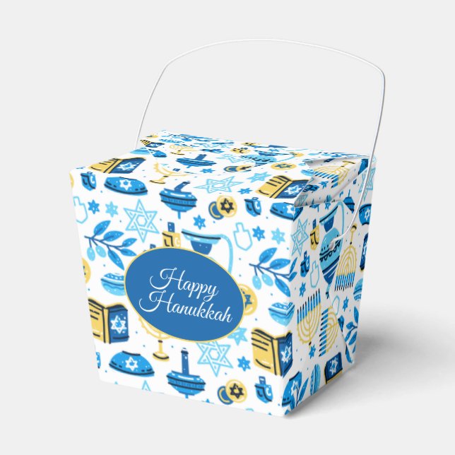 Happy Hanukkah Favor Box (Front Side)