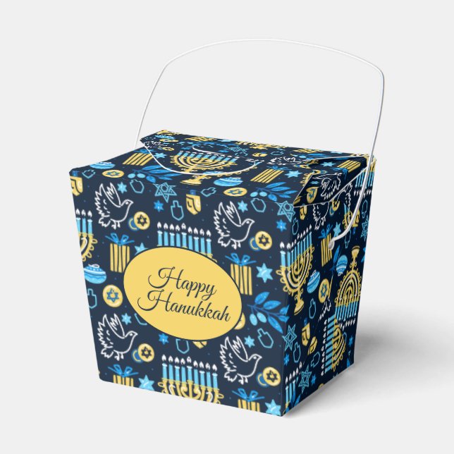 Happy Hanukkah Favor Box (Front Side)
