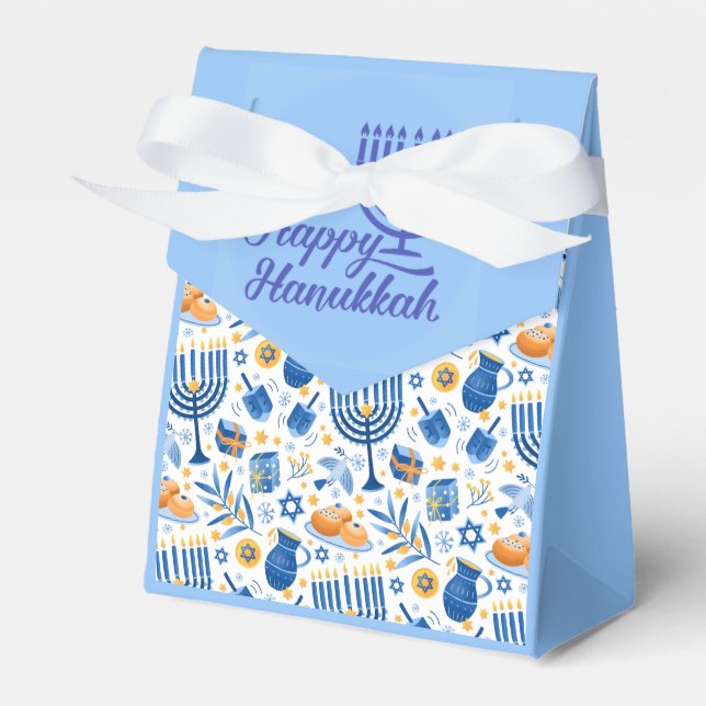 Happy Hanukkah  Favor Boxes (Front Side)