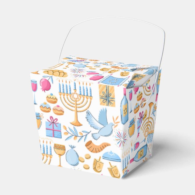 Happy Hanukkah  Favor Boxes (Front Side)