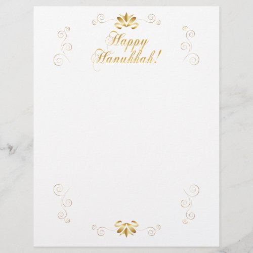 Happy Hanukkah Festival festive decoration Letterhead