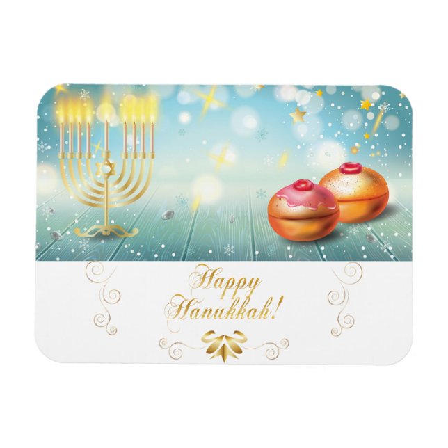 Happy Hanukkah Festival festive decoration Magnet (Horizontal)