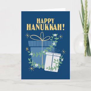 Happy Hanukkah Festival of Light Gifts Holiday Card