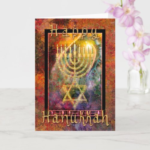 HAPPY HANUKKAH Festival of Lights Card