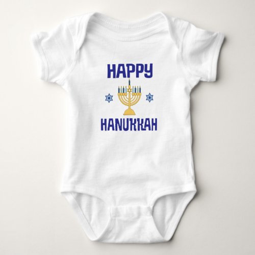 Happy Hanukkah Festival Of Lights Menorah Baby Bodysuit