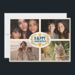 HAPPY HANUKKAH Floral Wreath Menorah Custom Photos Holiday Card<br><div class="desc">Hand drawn florals by me for you. Click "personalize" to edit and add your own text to the back and photos to the front of the card or change the font or colors. Everything is customizable. Be sure to add photos under the artwork to keep the design. For more designs...</div>
