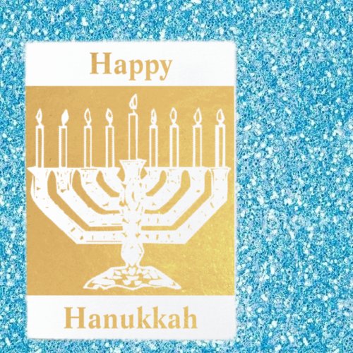 Happy Hanukkah Foil Card