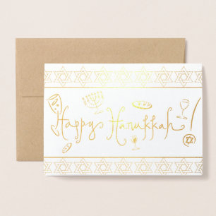 Happy Hanukkah Foil Card