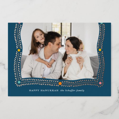 Happy Hanukkah Frame of Light Photo Foil Holiday C