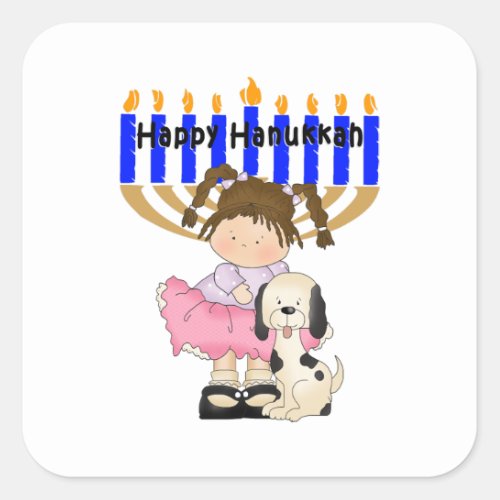 Happy Hanukkah Friends   Square Sticker