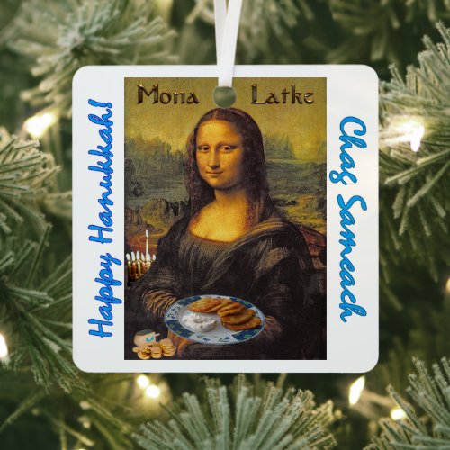 Happy Hanukkah from Mona Latke Metal Ornament