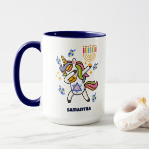 Happy Hanukkah ,funny  dabbing  unicorn Mug