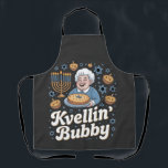 Happy Hanukkah Funny Jewish Holiday Kvellin Bubby Apron<br><div class="desc">Jewish grandmother humor,  kvelling Bubby,  proud Jewish grandma,  Hanukkah 2025,  Jewish family pride,  Bubby celebration,  menorah joy,  cultural appreciation,  Jewish holiday 2025</div>