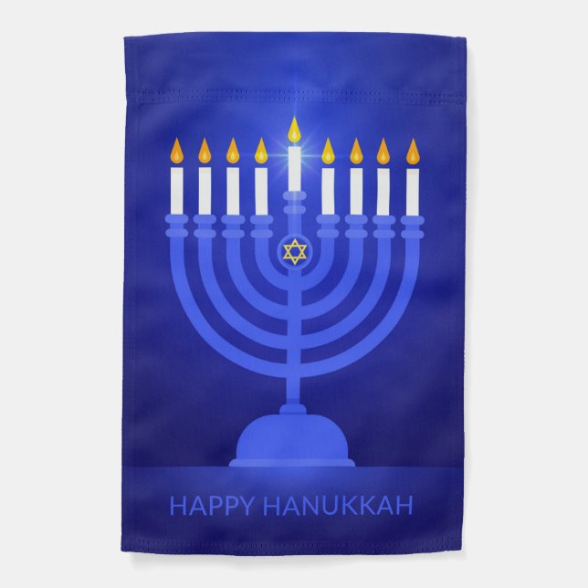 Happy Hanukkah Garden Flag (Front)
