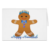Happy Hanukkah Gingerbread Man Menorah (Front Horizontal)