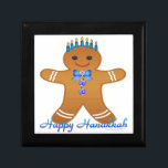Happy Hanukkah Gingerbread Man Menorah Keepsake Box<br><div class="desc">You are viewing The Lee Hiller Design Collection. Apparel,  Gifts & Collectibles Lee Hiller Photography or Digital Art Collection. You can view her Nature photography at http://HikeOurPlanet.com/ and follow her hiking blog within Hot Springs National Park.</div>