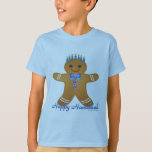 Happy Hanukkah Gingerbread Man Menorah T-Shirt<br><div class="desc">You are viewing The Lee Hiller Design Collection. Apparel,  Gifts & Collectibles Lee Hiller Photography or Digital Art Collection. You can view her Nature photography at http://HikeOurPlanet.com/ and follow her hiking blog within Hot Springs National Park.</div>