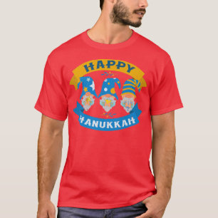 Happy Hanukkah Gnomes Hebrew Funny Jewish Holiday T-Shirt