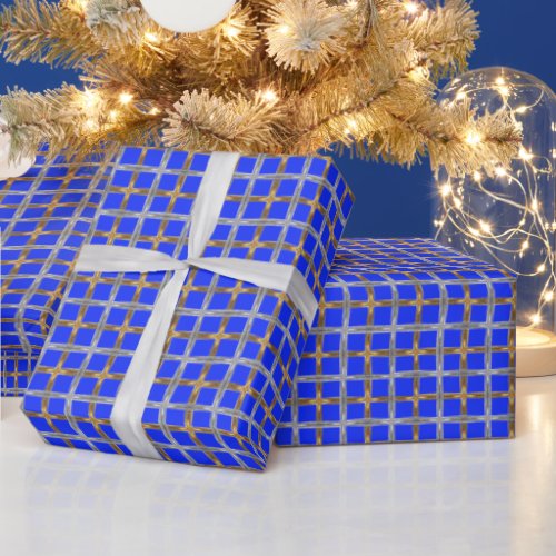 Happy Hanukkah Gold and Silver Laced Wrapping Paper