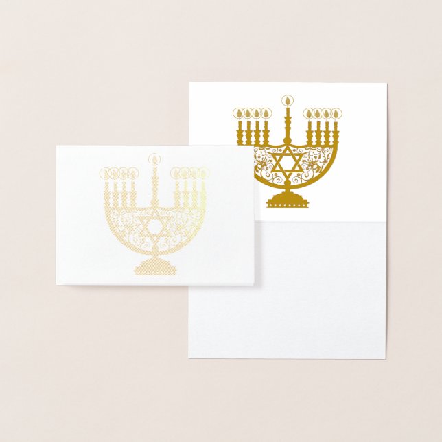 HAPPY HANUKKAH Gold Foil Card (Display)