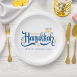 "Happy Hanukkah"  Gold Menorah Paper Plates<br><div class="desc">"Happy Hanukkah"  Gold Menorah design.</div>