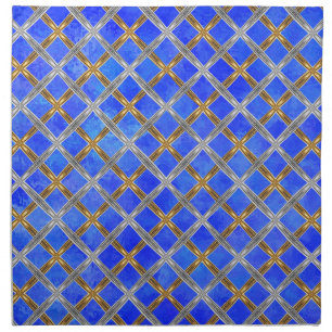 Happy Hanukkah Gold, Silver, and White Laced Cloth Napkin