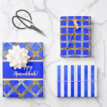 Happy Hanukkah Gold, Silver, and White Laced Wrapping Paper Sheets<br><div class="desc">An elegant, classic combined seamless design to enhance your gift décor for Jewish holidays. These are wonderful and stylish accents to help set the mood of your entertaining and party experience. You can also use this stylish design to celebrate New Year's, weddings, and anniversaries by changing the background color and...</div>