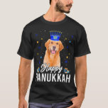 Happy Hanukkah Golden Retriever Menorah Hat T-Shirt<br><div class="desc">Happy Hanukkah Golden Retriever Menorah Hat</div>