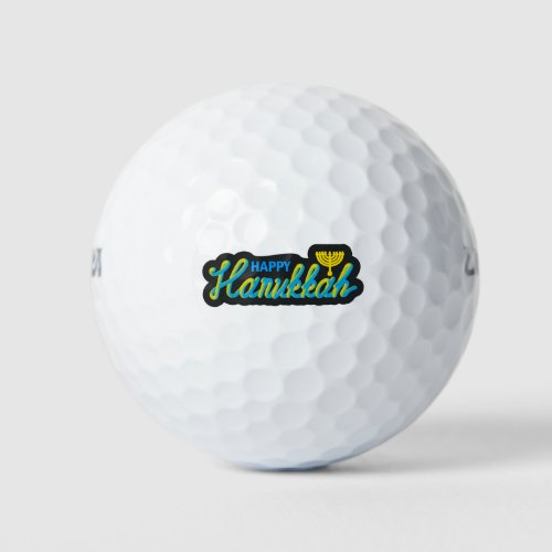 Happy Hanukkah Golf Balls