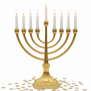 Happy Hanukkah Hanukkiah Menorah Table Decoration Cutout
