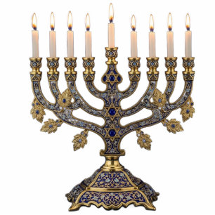 Happy Hanukkah Hanukkiah Menorah Table Decoration Cutout