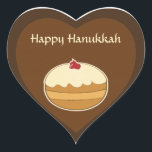 Happy Hanukkah Heart Sticker<br><div class="desc">Hanukkah - Happy Hanukkah Original & Creative Custom Gift Design. You may add or delete text,  change text font,  size,  align and colors.</div>