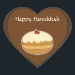 Happy Hanukkah Heart Sticker<br><div class="desc">Hanukkah - Happy Hanukkah Original & Creative Custom Gift Design. You may add or delete text,  change text font,  size,  align and colors.</div>