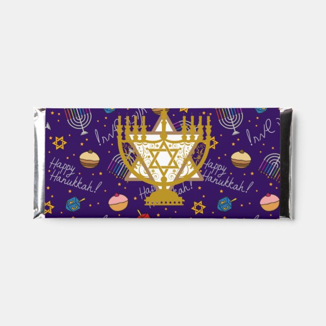 Happy Hanukkah  Hershey Bar Favors (Front)
